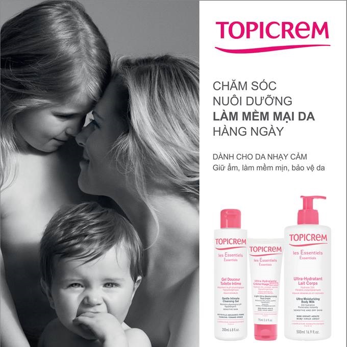 Topicrem - thương hiệu Dược mỹ phẩm số 1 tại Pháp về chăm sóc, dưỡng ẩm da đã chính thức có mặt tại Việt Nam
